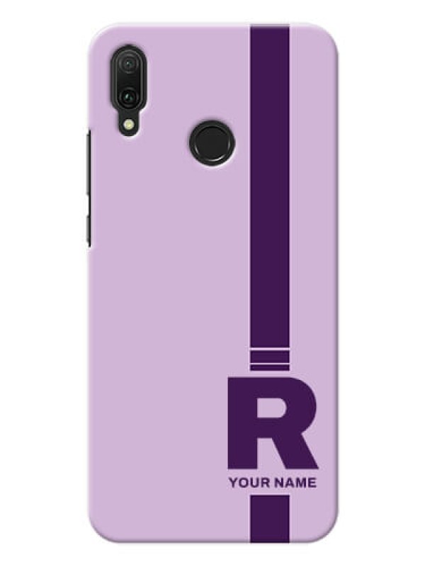 Custom Y9 2019 Custom Phone Covers: Simple dual tone stripe with name Design