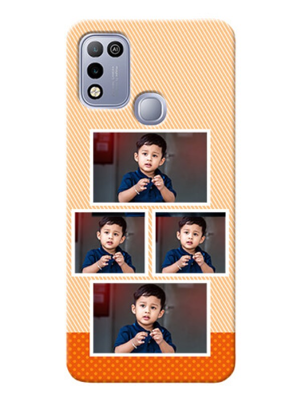 Custom Infinix Hot 10 Play Mobile Back Covers: Bulk Photos Upload Design