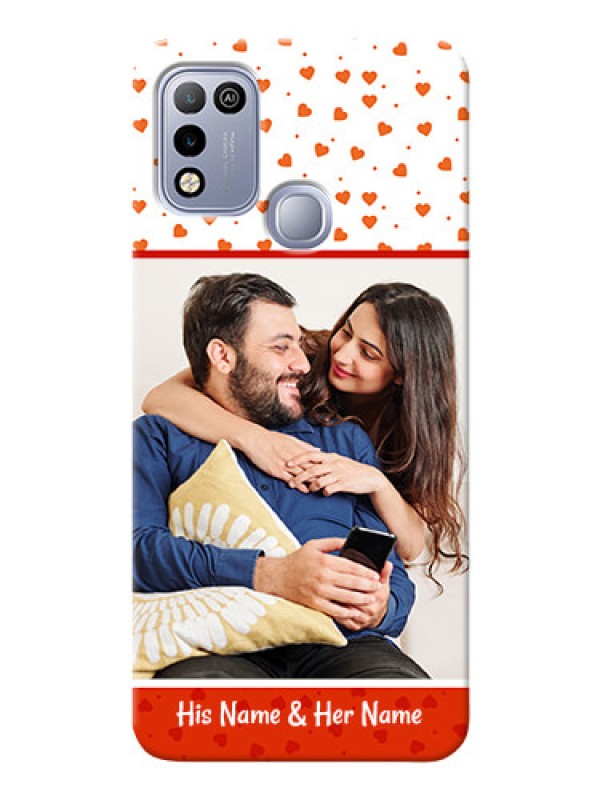 Custom Infinix Hot 10 Play Phone Back Covers: Orange Love Symbol Design