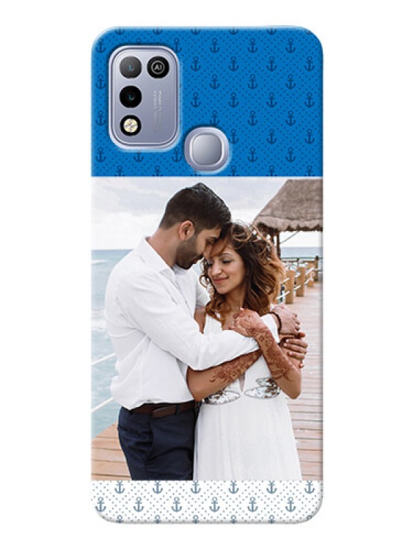 Custom Infinix Hot 10 Play Mobile Phone Covers: Blue Anchors Design