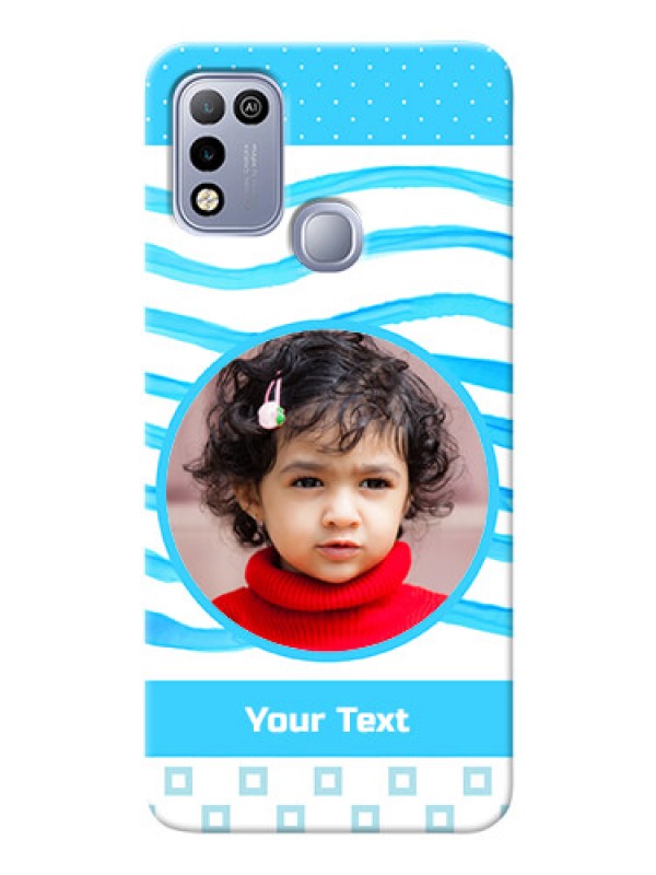 Custom Infinix Hot 10 Play phone back covers: Simple Blue Case Design