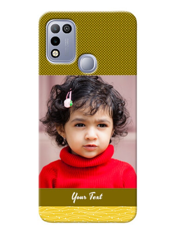 Custom Infinix Hot 10 Play custom mobile back covers: Simple Green Color Design