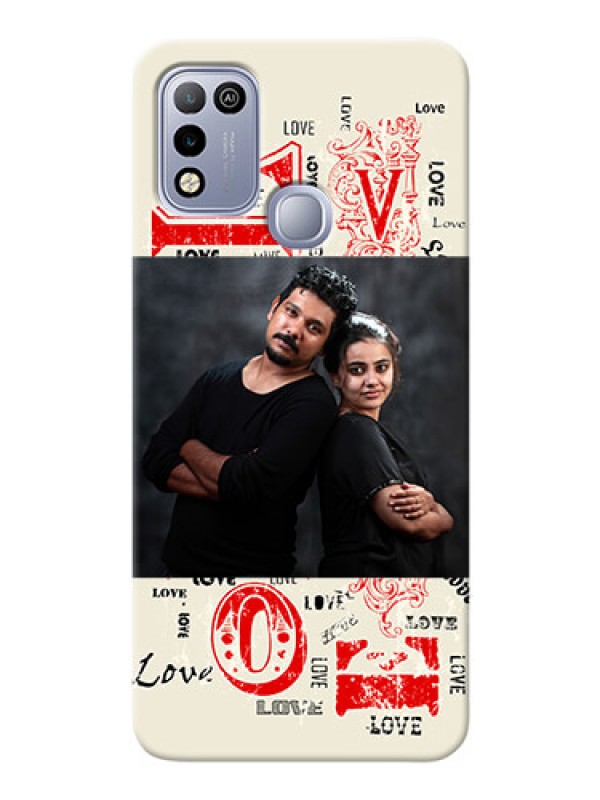 Custom Infinix Hot 10 Play mobile cases online: Trendy Love Design Case