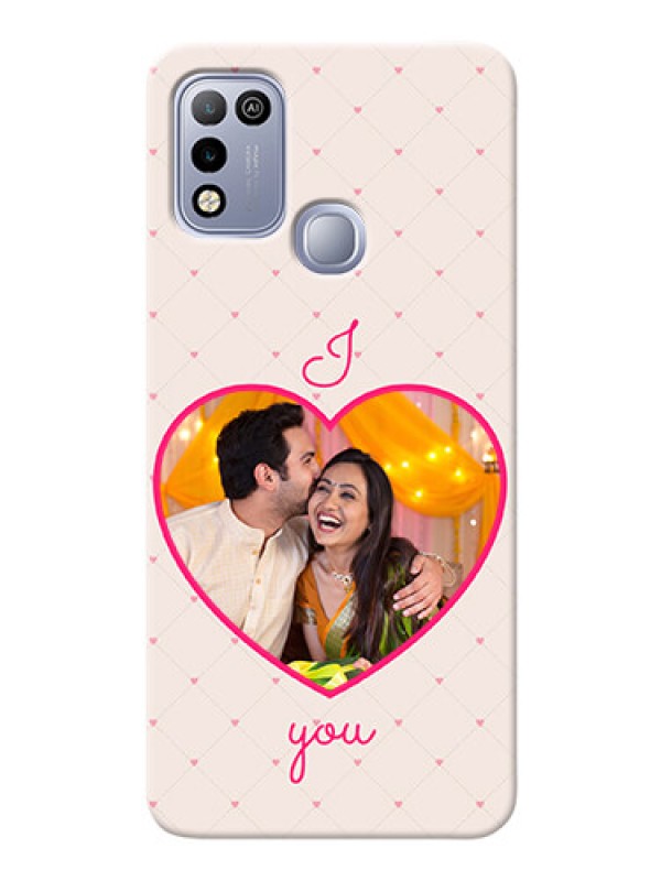 Custom Infinix Hot 10 Play Personalized Mobile Covers: Heart Shape Design