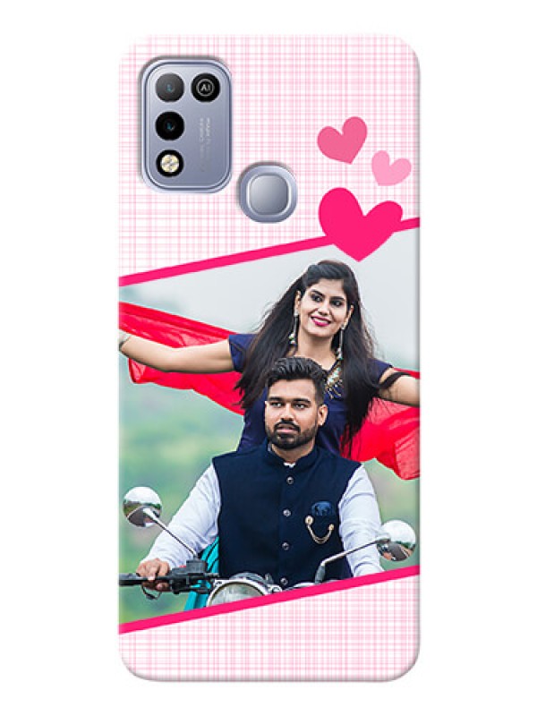 Custom Infinix Hot 10 Play Personalised Phone Cases: Love Shape Heart Design