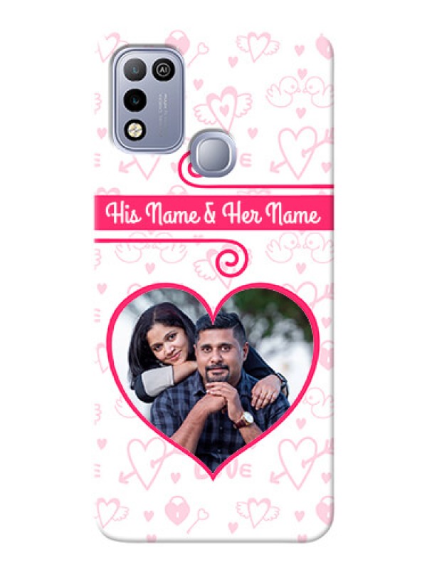 Custom Infinix Hot 10 Play Personalized Phone Cases: Heart Shape Love Design