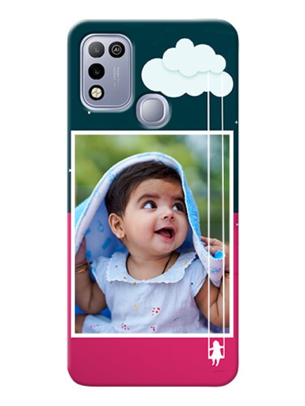 Custom Infinix Hot 10 Play custom phone covers: Cute Girl with Cloud Design