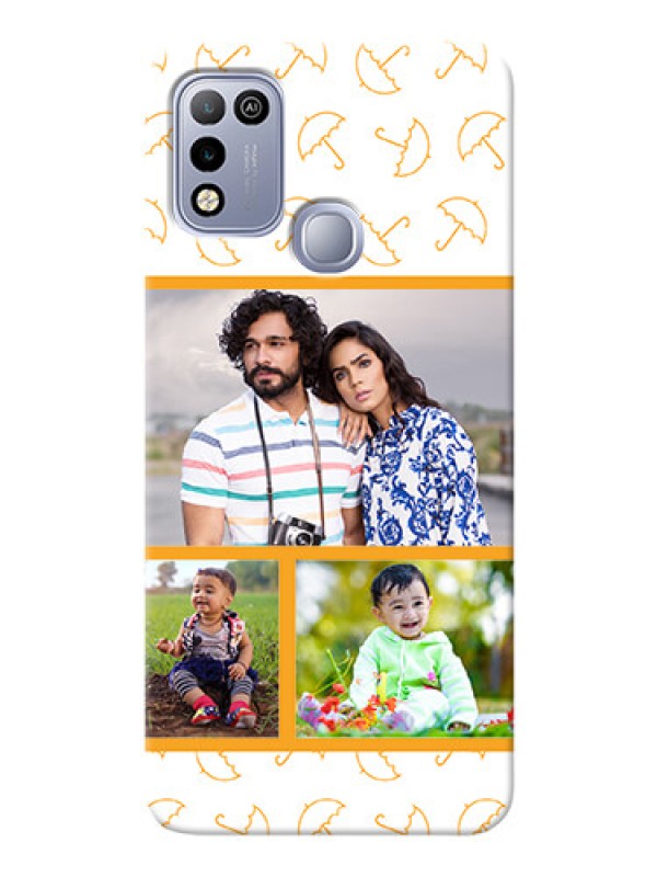Custom Infinix Hot 10 Play Personalised Phone Cases: Yellow Pattern Design