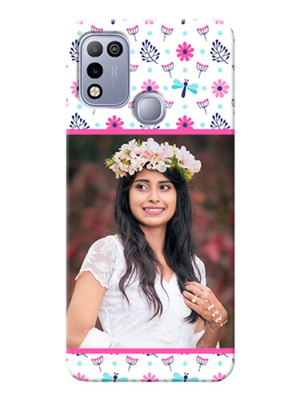 Custom Infinix Hot 10 Play Mobile Covers: Colorful Flower Design