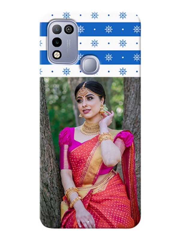 Custom Infinix Hot 10 Play custom mobile covers: Snow Pattern Design