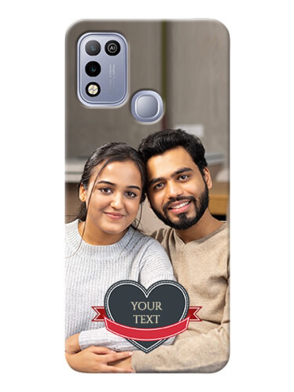 Custom Infinix Hot 10 Play mobile back covers online: Just Married Couple Design