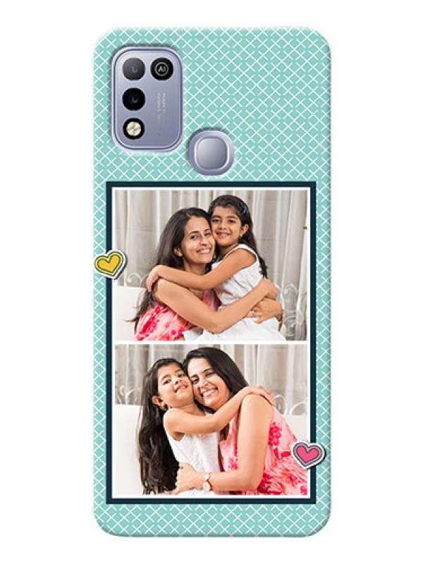 Custom Infinix Hot 10 Play Custom Phone Cases: 2 Image Holder with Pattern Design