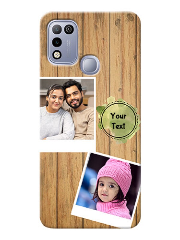 Custom Infinix Hot 10 Play Custom Mobile Phone Covers: Wooden Texture Design