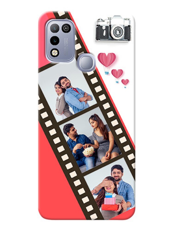 Custom Infinix Hot 10 Play custom phone covers: 3 Image Holder with Film Reel