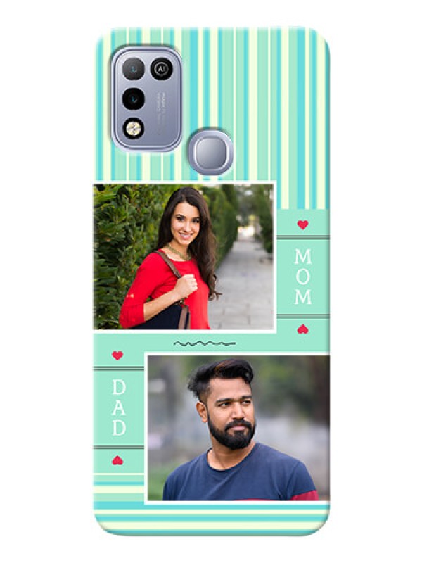 Custom Infinix Hot 10 Play custom mobile phone covers: Mom & Dad Pic Design