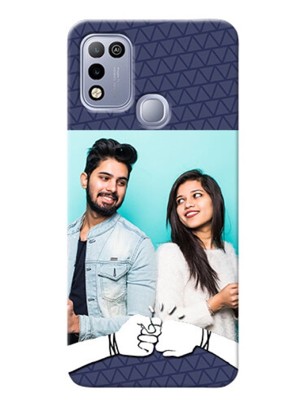 Custom Infinix Hot 10 Play Mobile Covers Online with Best Friends Design  