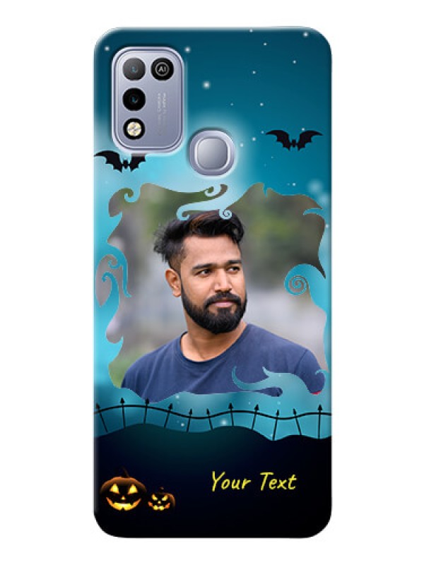 Custom Infinix Hot 10 Play Personalised Phone Cases: Halloween frame design