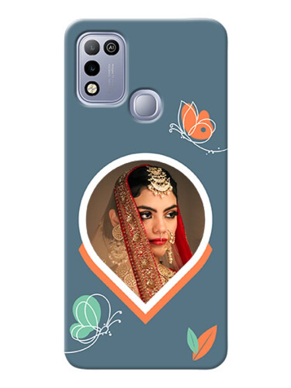 Custom Infinix Hot 10 Play Custom Mobile Case with Droplet Butterflies Design
