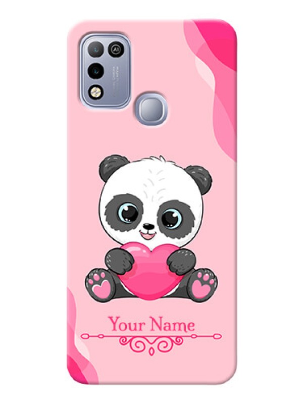 Custom Infinix Hot 10 Play Mobile Back Covers: Cute Panda Design