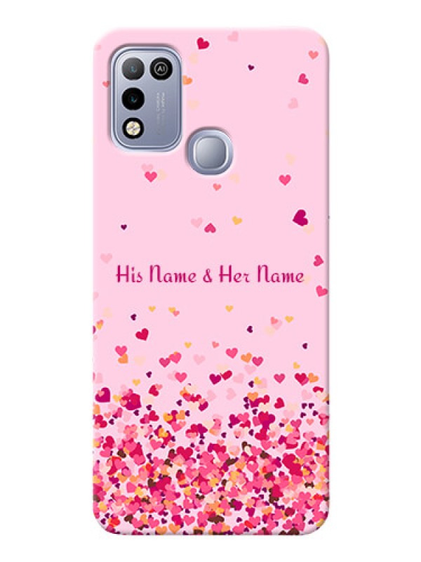 Custom Infinix Hot 10 Play Phone Back Covers: Floating Hearts Design