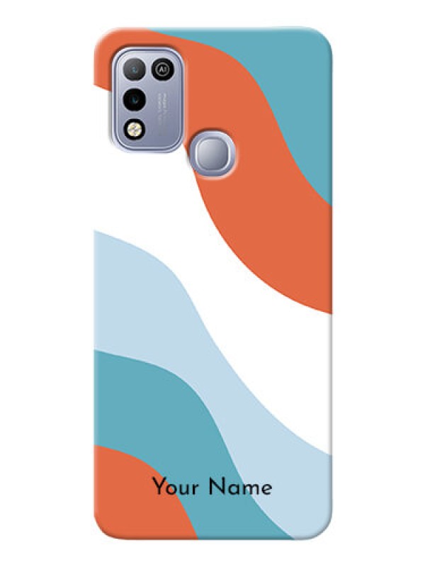 Custom Infinix Hot 10 Play Mobile Back Covers: coloured Waves Design