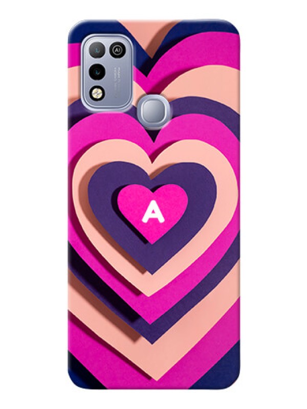 Custom Infinix Hot 10 Play Custom Mobile Case with Cute Heart Pattern Design