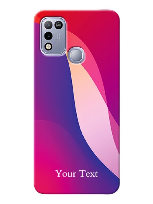 Custom Infinix Hot 10 Play Mobile Back Covers: Digital abstract Overlap Design