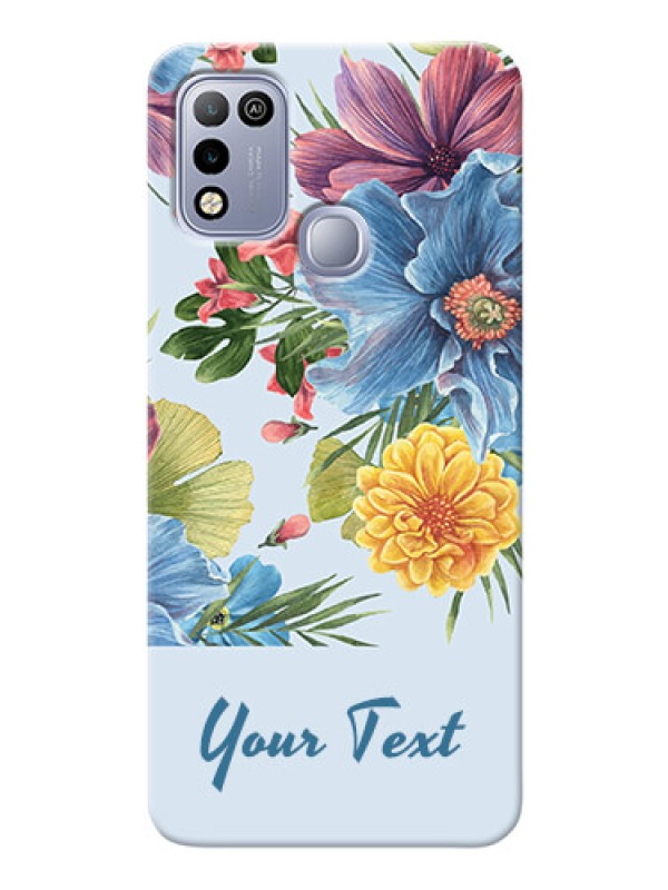 Custom Infinix Hot 10 Play Custom Phone Cases: Stunning Watercolored Flowers Painting Design