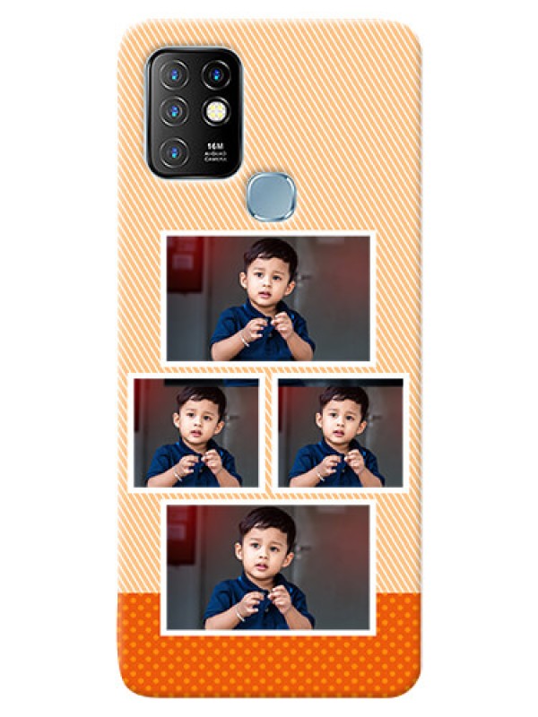 Custom Infinix Hot 10 Mobile Back Covers: Bulk Photos Upload Design