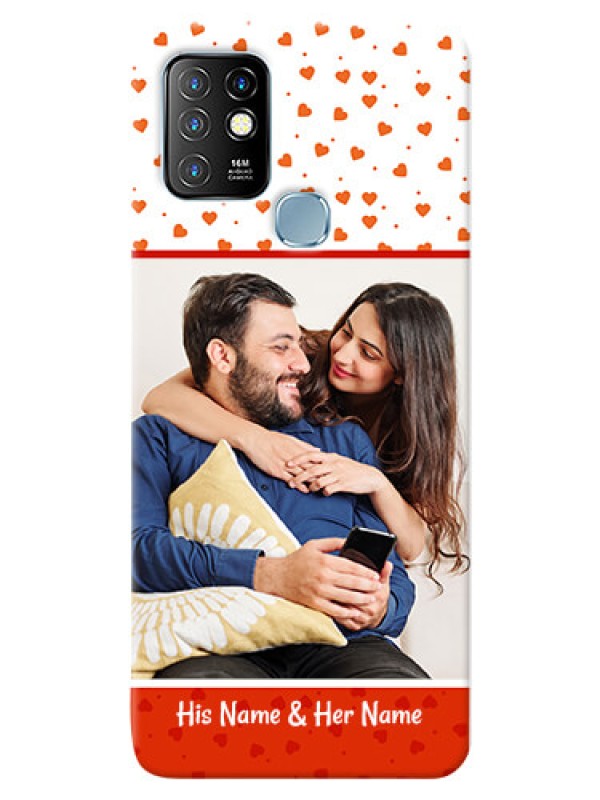 Custom Infinix Hot 10 Phone Back Covers: Orange Love Symbol Design