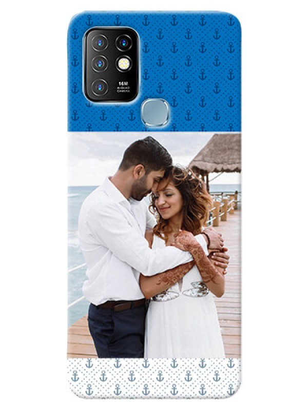 Custom Infinix Hot 10 Mobile Phone Covers: Blue Anchors Design