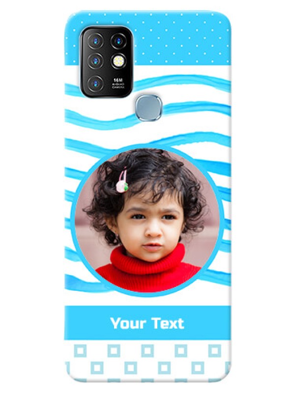 Custom Infinix Hot 10 phone back covers: Simple Blue Case Design