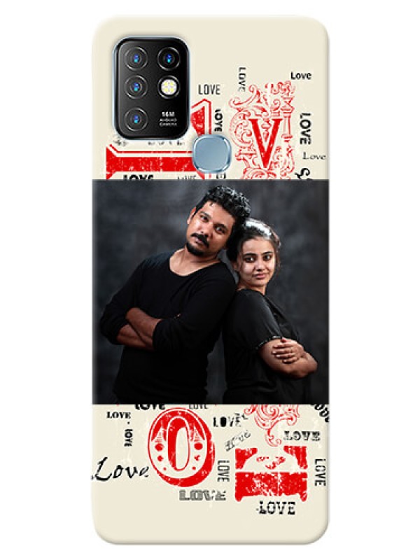 Custom Infinix Hot 10 mobile cases online: Trendy Love Design Case