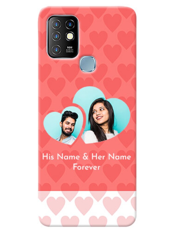 Custom Infinix Hot 10 personalized phone covers: Couple Pic Upload Design