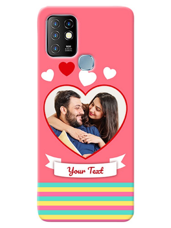 Custom Infinix Hot 10 Personalised mobile covers: Love Doodle Design