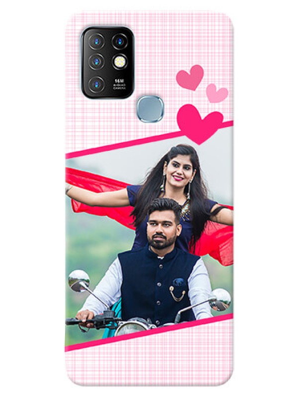Custom Infinix Hot 10 Personalised Phone Cases: Love Shape Heart Design