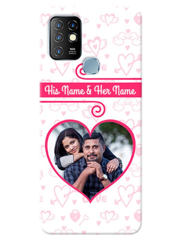 Custom Infinix Hot 10 Personalized Phone Cases: Heart Shape Love Design