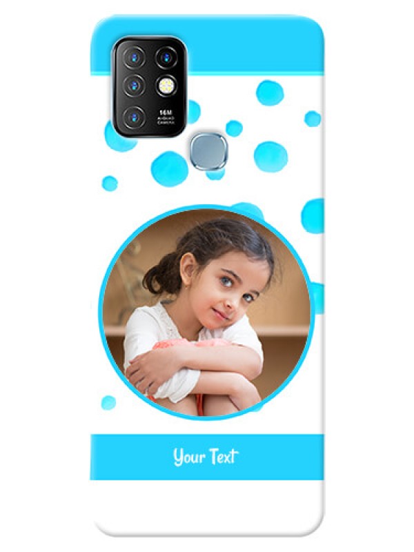 Custom Infinix Hot 10 Custom Phone Covers: Blue Bubbles Pattern Design