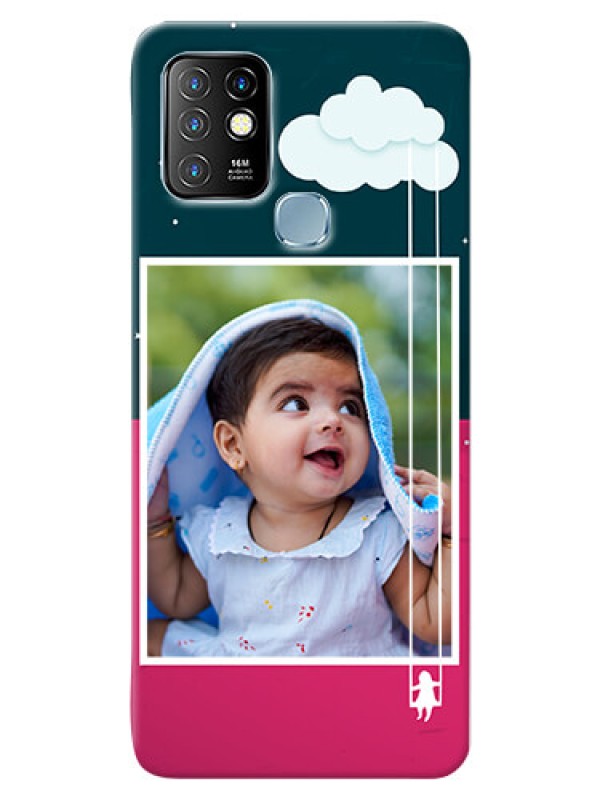 Custom Infinix Hot 10 custom phone covers: Cute Girl with Cloud Design