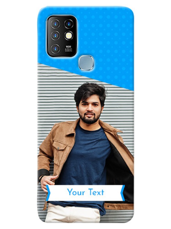 Custom Infinix Hot 10 Personalized Mobile Covers: Simple Blue Color Design