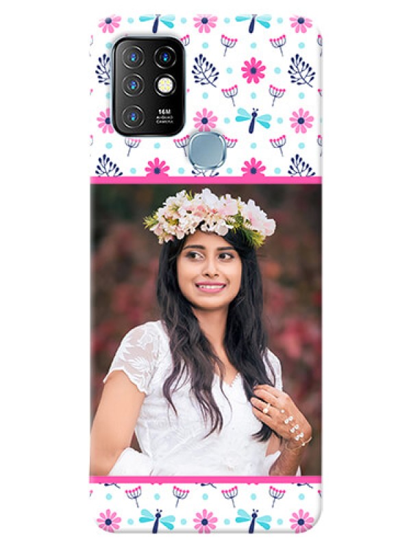 Custom Infinix Hot 10 Mobile Covers: Colorful Flower Design