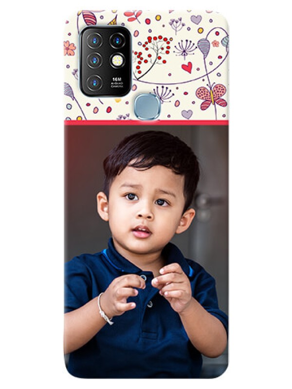 Custom Infinix Hot 10 phone back covers: Premium Floral Design