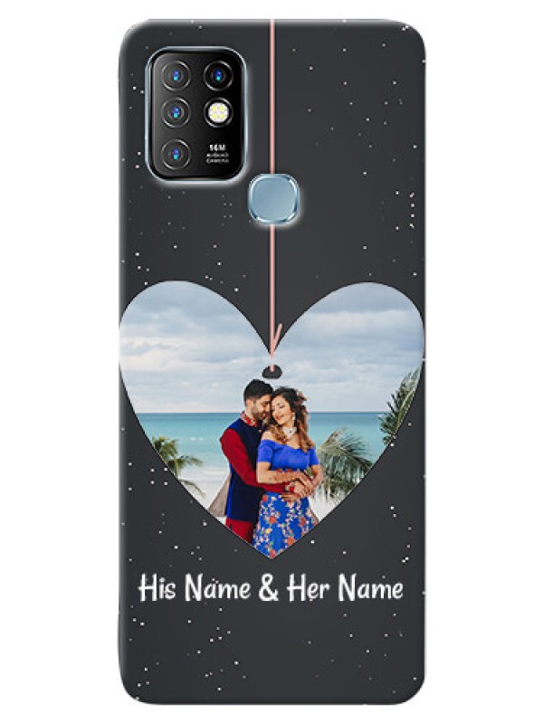 Custom Infinix Hot 10 custom phone cases: Hanging Heart Design