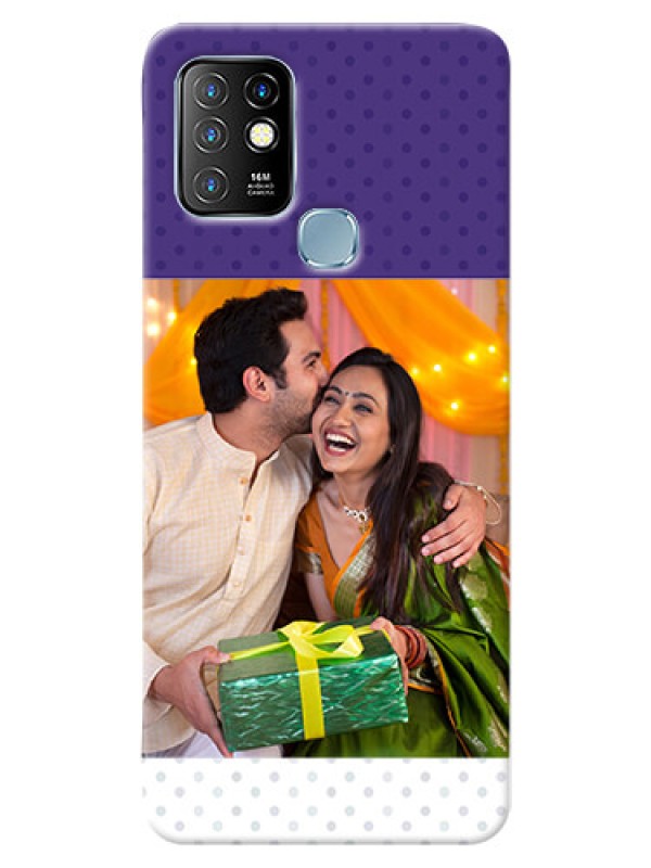 Custom Infinix Hot 10 mobile phone cases: Violet Pattern Design