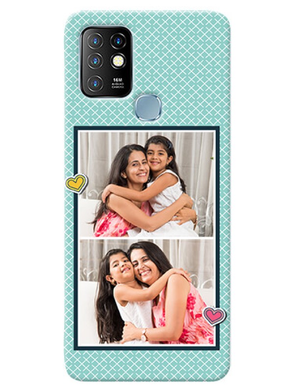 Custom Infinix Hot 10 Custom Phone Cases: 2 Image Holder with Pattern Design