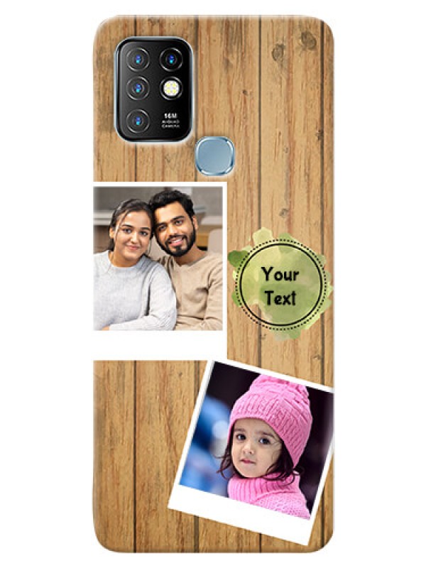 Custom Infinix Hot 10 Custom Mobile Phone Covers: Wooden Texture Design