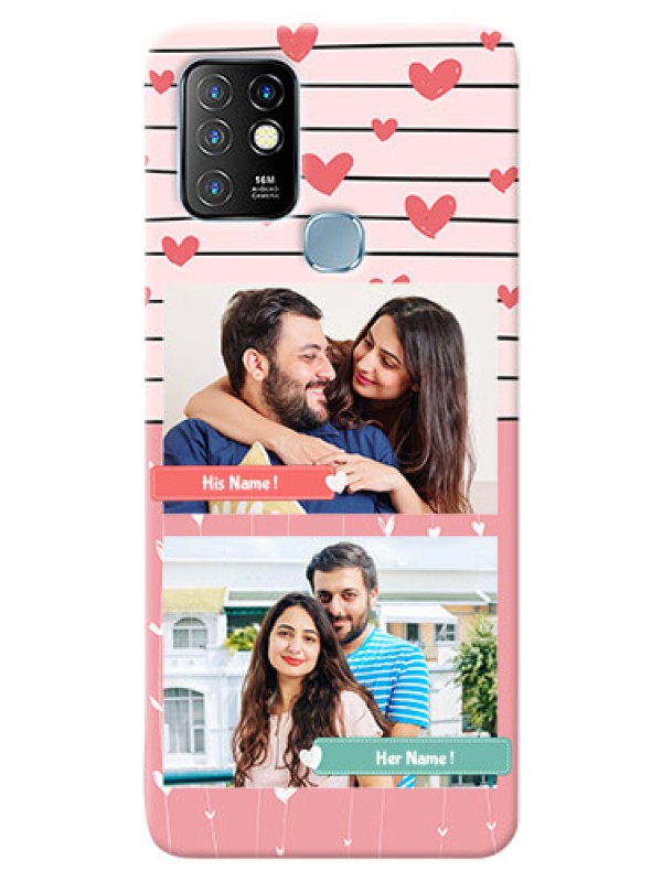 Custom Infinix Hot 10 custom mobile covers: Photo with Heart Design