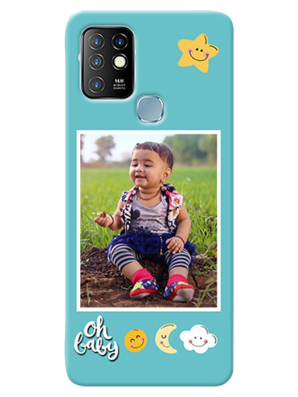 Custom Infinix Hot 10 Personalised Phone Cases: Smiley Kids Stars Design