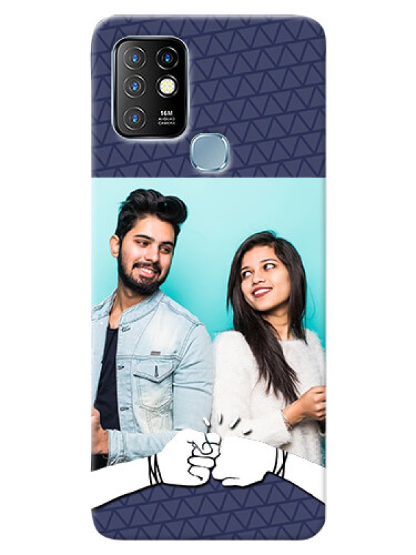 Custom Infinix Hot 10 Mobile Covers Online with Best Friends Design  
