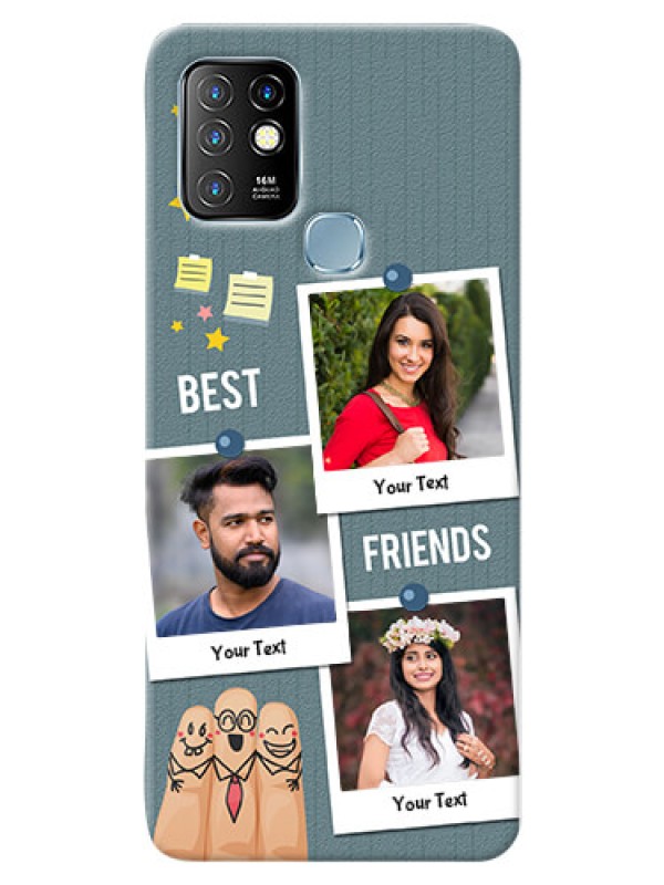 Custom Infinix Hot 10 Mobile Cases: Sticky Frames and Friendship Design